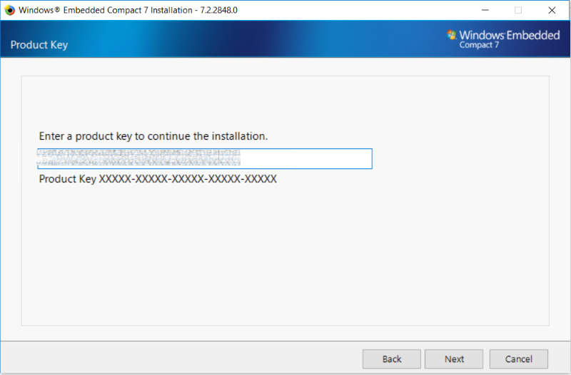 Windows Embedded Compact 7 Product Key
